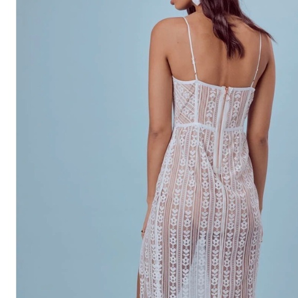 Elegant White Lace Slip Dress by For Love of Lemons. Sexy - Picture 3 of 3